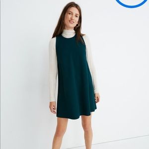 New Madewell Texture & Thread Crepe Swingy Dress